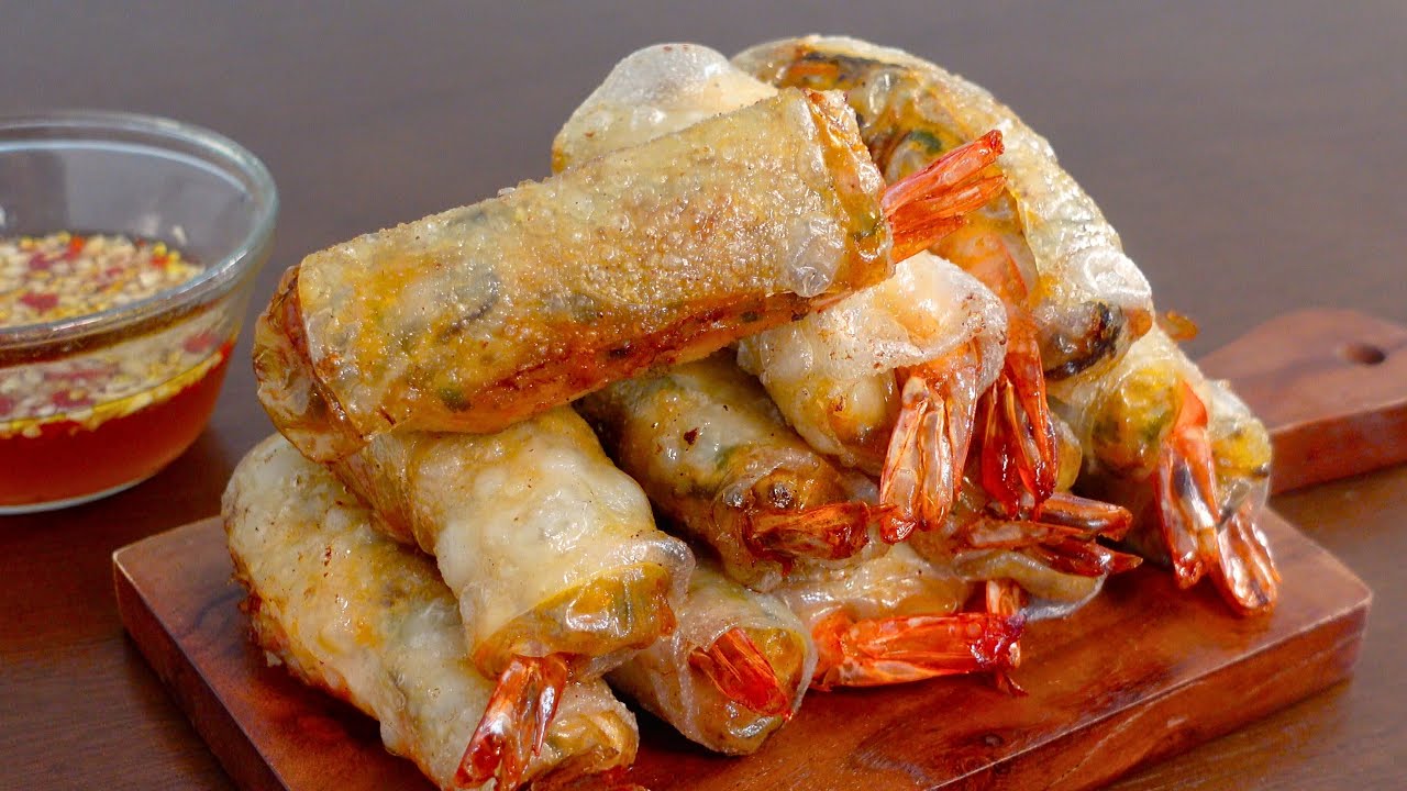Vietnamese fried springrolls with Shrimp